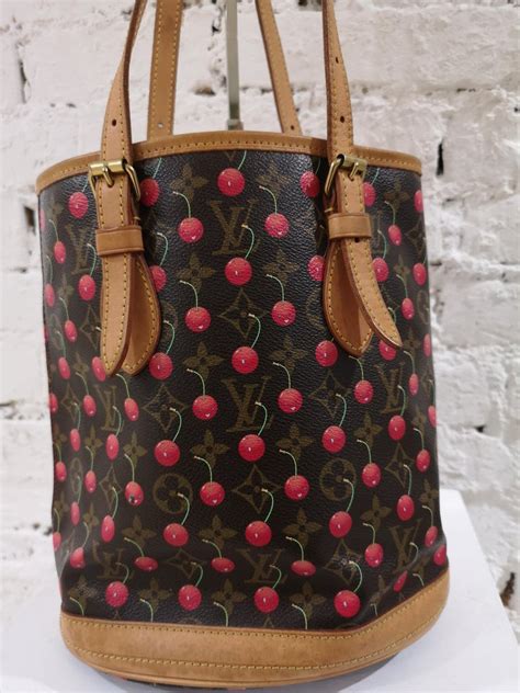 lv cherry bucket bag